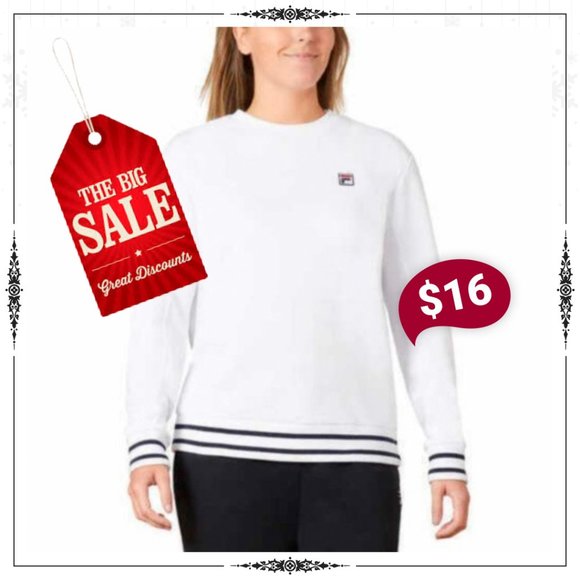 Fila Ladies Size L French Terry Crew Neck Sweatsht - Picture 4 of 4